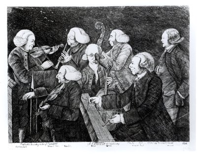 Un concierto en Cambridge, 1770 de English School